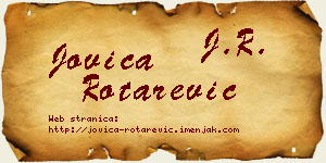 Jovica Rotarević vizit kartica